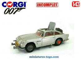 L'Aston Martin DB5 James Bond 007 miniature par Corgi au 1/43e incomplète