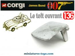Le toit ouvrant de l'Aston Martin James bond 007 par Corgi Toys au 1/36e
