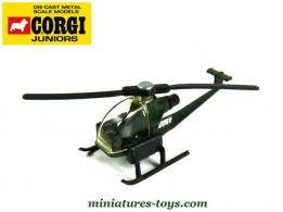 L'hélicoptère militaire en miniature de Corgi au 1/120e