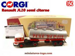 Le Renault JL20 semi citerne Père Benoit en miniature Corgi Héritage au 1/50e