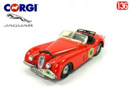 La Jaguar XK120 Rome Liège en miniature par Corgi Toys England au 1/36e