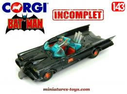 La Batmobile en miniature de Corgi Toys au 1/43e incomplète