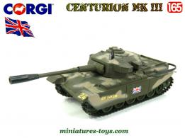 Le char Centurion MK III en miniature de Corgi Toys au 1/65e sans antenne