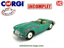 La voiture sportive MGA miniature de Corgi Toys England incomplete au 1/43e