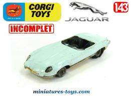 La Jaguar type E miniature par Corgi Toys England au 1/43e incomplète