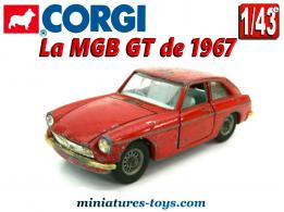 La MGB GT rouge miniature de Corgi Toys au 1/43e