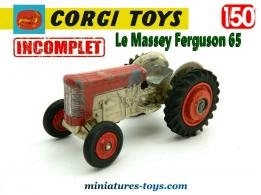 Le tracteur Massey Ferguson 65 en miniature Corgi Toys au 1/50e incomplet