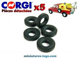 5 Pneus Corgi Toys 17/8 noirs pour vos voitures miniatures Corgi