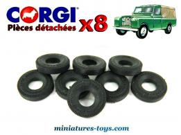 8 Pneus Corgi-Toys 17/8 noirs pour vos voitures miniatures Corgi