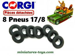 8 Pneus Corgi-Toys 17/8 noirs pour vos voitures miniatures Corgi