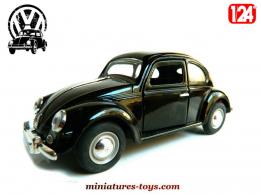 La Coccinelle Split ovale noire de Volkswagen en miniature au 1/24e