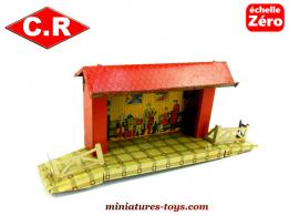 Le quai avec abris en métal lithographié de train miniature par CR échelle zéro