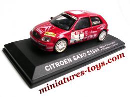 La Saxo Citroën super 1600 rallye Alsace 2002 miniature Ixo Models au 1/43e