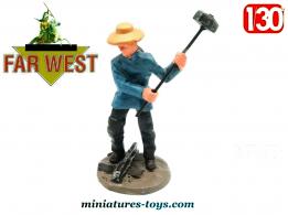 La figurine du chinois ouvrier du rail de l'Ouest américain par Del Prado au 1/32e