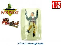 La figurine du Passager au Colt de la diligence de l'Ouest Del Prado au 1/32e
