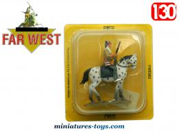 La figurine du guerrier Nez Percé à cheval de l'Ouest américain par Del Prado au 1/32e