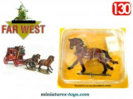 Le cheval de la diligence de l'Ouest américain en métal par Del Prado au 1/32e