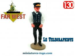 Le Télégraphiste du Far West en figurine métal par Del Prado au 1/32e