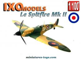 Le chasseur anglais Spitfire Mk II en avion miniature Ixo Models au 1/100e