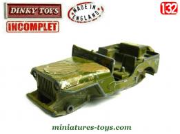 La Jeep Willys radio miniature de Dinky Toys England incomplète au 1/32e