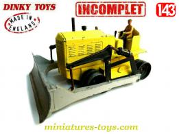 Le Bulldozer Blaw Knox miniature de Dinky Toys England au 1/43e incomplet