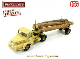 Le tracteur Unic et sa semi remorque fardier en miniature de Dinky Toys au 1/55e