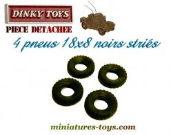 Les 4 pneus Dinky Toys pour le Panhard AML 60 miniature Dinky