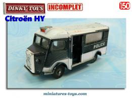 Le Citroën HY Police en miniature de Dinky Toys au 1/50e incomplet