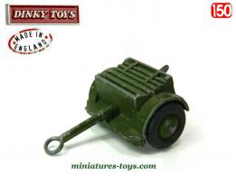 Le caisson a munitions d'artillerie en miniature de Dinky Toys England au 1/50e