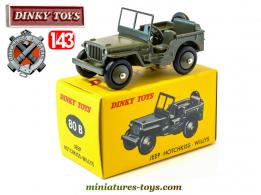 La Jeep Hotchkiss Willys militaire en miniature de Dinky Toys Atlas au 1/43e