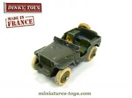 La Jeep Willys Hotchkiss de Dinky Toys France en miniature au 1/43e incomplète