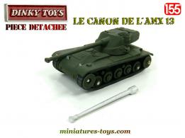 Le canon de 75 du char AMX 13 miniature de Dinky Toys France au 1/55e