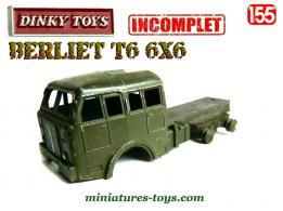 Le camion militaire Berliet T6 6x6 miniature de Dinky Toys au 1/55e sans châssis