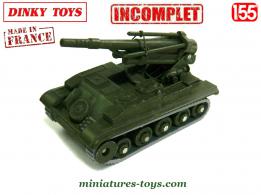 Le canon automoteur 155 sur châssis AMX13 de Dinky Toys au 1/55e incomplet