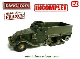 Le Half-track US miniature de Dinky Toys incomplet et repeint au 1/50e