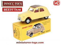 La 2cv Citroën 1961 miniature de Dinky Toys rééditée par Atlas au 1/43e