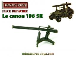 Le canon 106 SR en résine pour la Jeep miniature de Dinky Toys au 1/42e