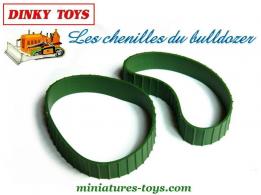 Les 2 chenilles vertes du Bulldozer miniature Blaw Knox Dinky Toys
