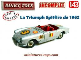 La Triumph Spitfire en miniature de Dinky Toys England au 1/43e incomplète