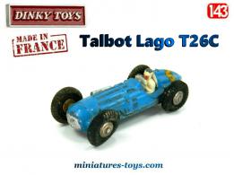 La Talbot-Lago T26 C grand prix bleue miniature de Dinky Toys au 1/43e