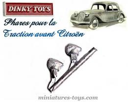 Les 2 phares pour la Traction avant Citroën miniature de Dinky Toys au 1/43e