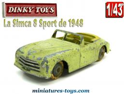 La Simca 8 Sport verte en miniature de Dinky Toys au 1/43e