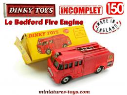 Le Bedford Fire Brigade pompiers miniature de Dinky Toys England incomplet