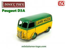 Le fourgon Peugeot D3A Lampe Mazda miniature de Dinky Toys au 1/50e