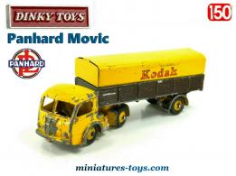 Le Panhard Movic et la semi remorque Kodak miniature de Dinky Toys au 1/50e