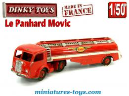 Le Panhard Movic semi remorque citerne Esso miniature de Dinky Toys au 1/50e