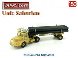 Le tracteur Unic et sa semi remorque fardier en miniature de Dinky Toys au 1/55e