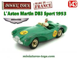 L'Aston Martin DB3 Sport verte miniature de Dinky Toys au 1/43e