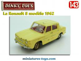 La Renault 8 jaune en miniature de Dinky Toys France au 1/43e