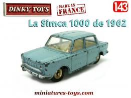 La Simca 1000 de 1962 bleue en miniature Dinky Toys au 1/43e